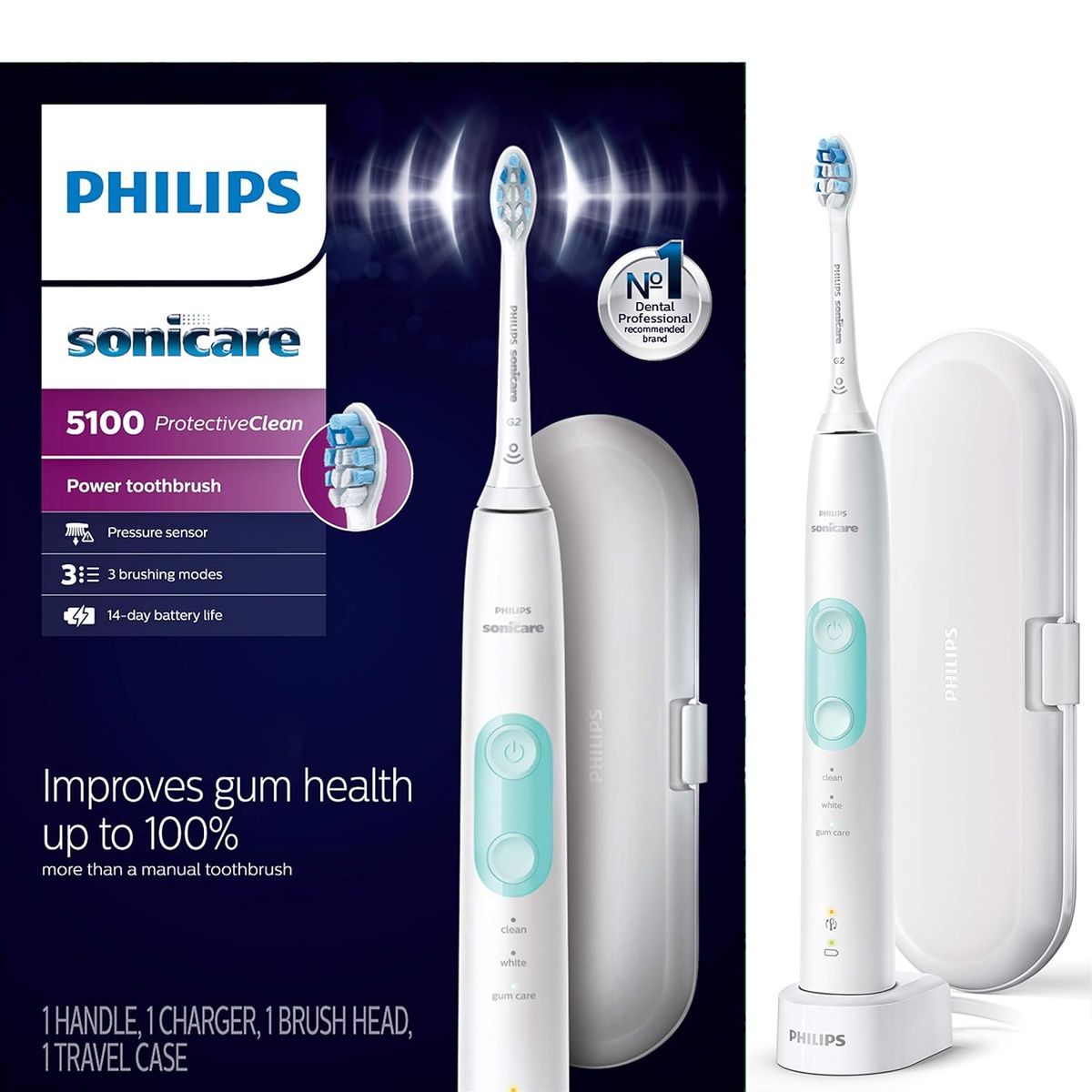 PHILIPS - Cepillo de Dientes Eléctrico Philips Sonicare 5100