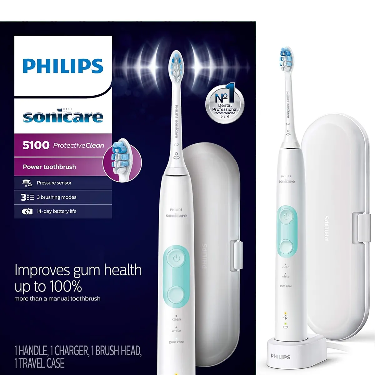 PHILIPS - Cepillo de Dientes Eléctrico Philips Sonicare 5100