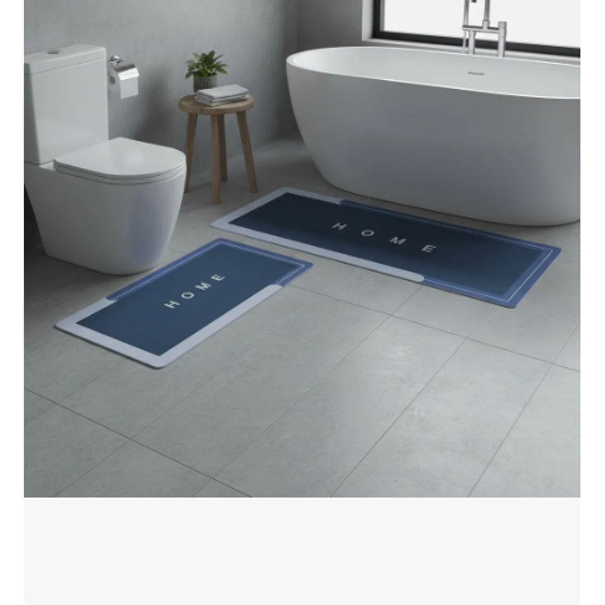 GENERICO - Set 2 Alfombra De Baño Super Absorbente