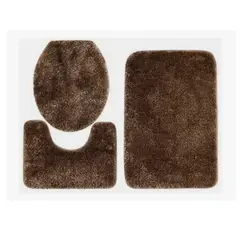 GENERICO - Set Alfombras De Baño 3 Piezas Peludo