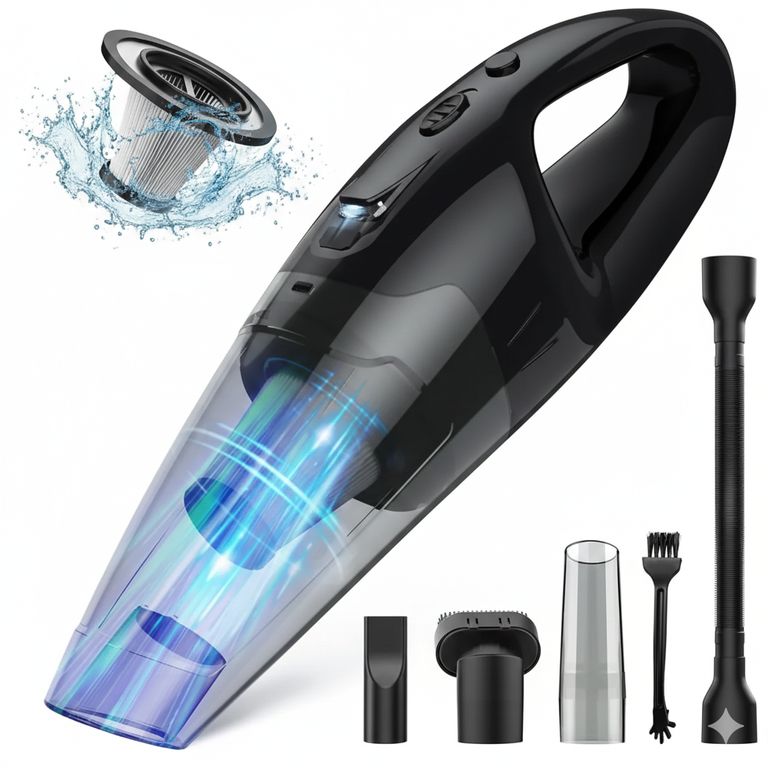MOVI Aspiradora Inalámbrica para Auto y Hogar Con Accesorios