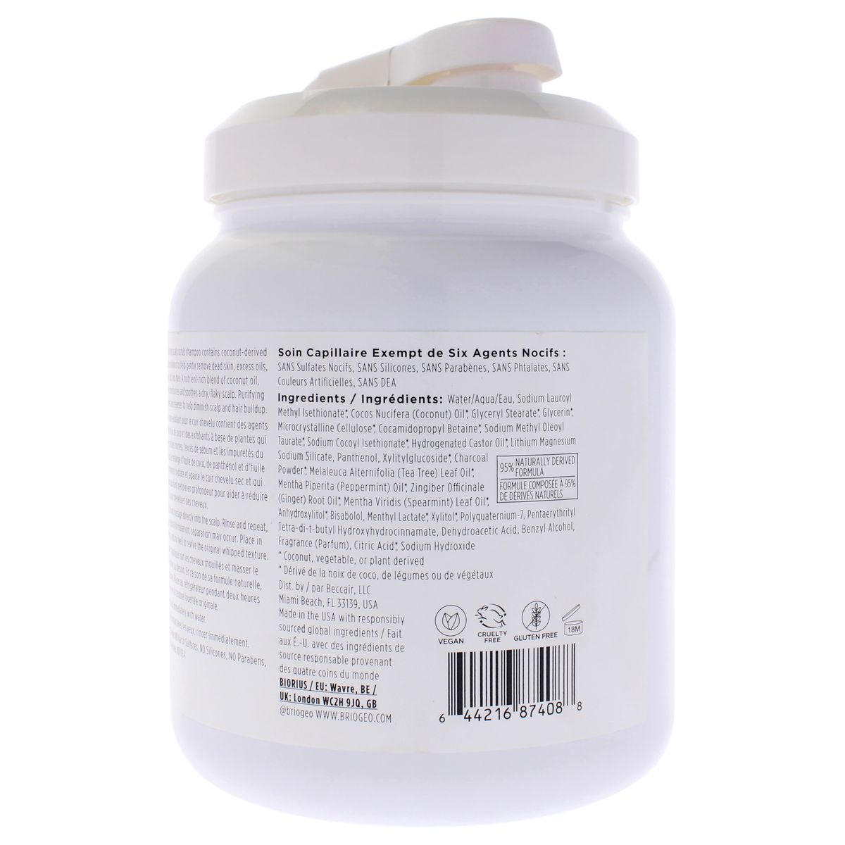 BRIOGEO - Scalp Revival Charcoal Plus Coconut Oil Micro-Exfoliating Shampoo 947ml Briogeo