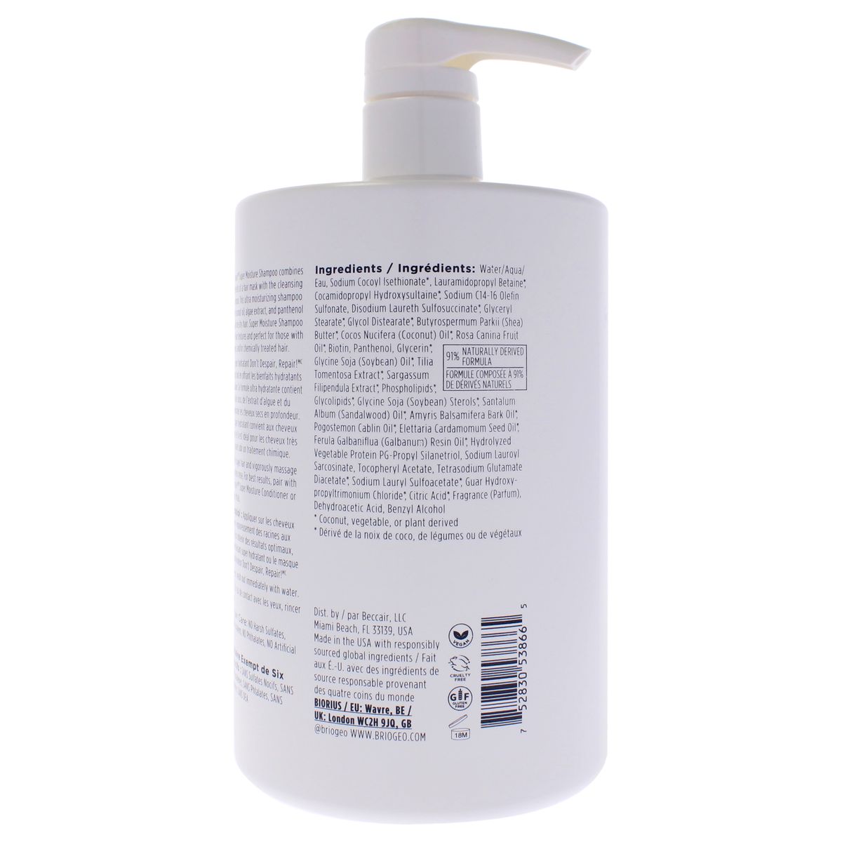 BRIOGEO - Dont Despair Repair Super Moisture Shampoo 1000ml Briogeo