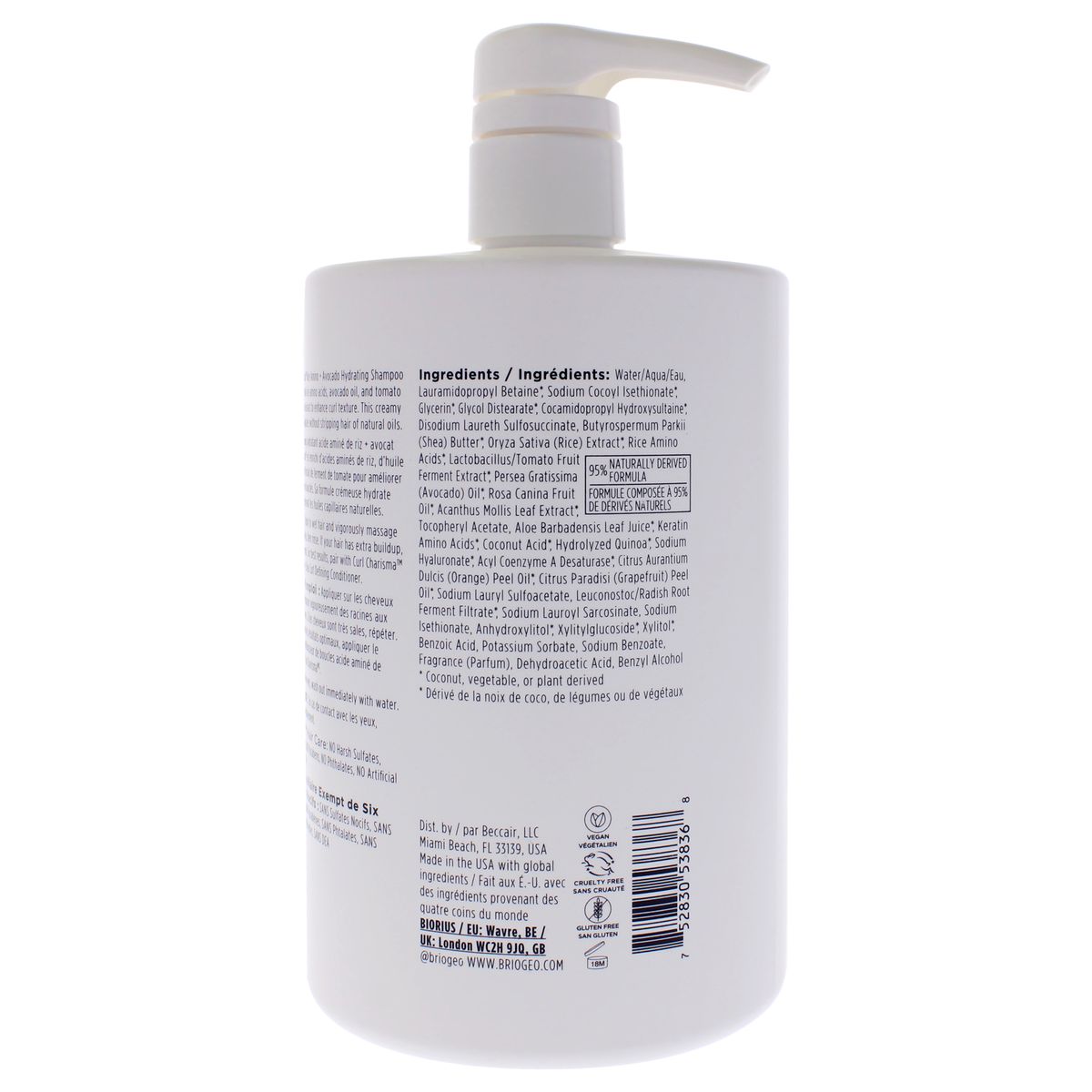 BRIOGEO - Curl Charisma Rice Amino Plus Avocado Hydrating Shampoo 1000ml Briogeo