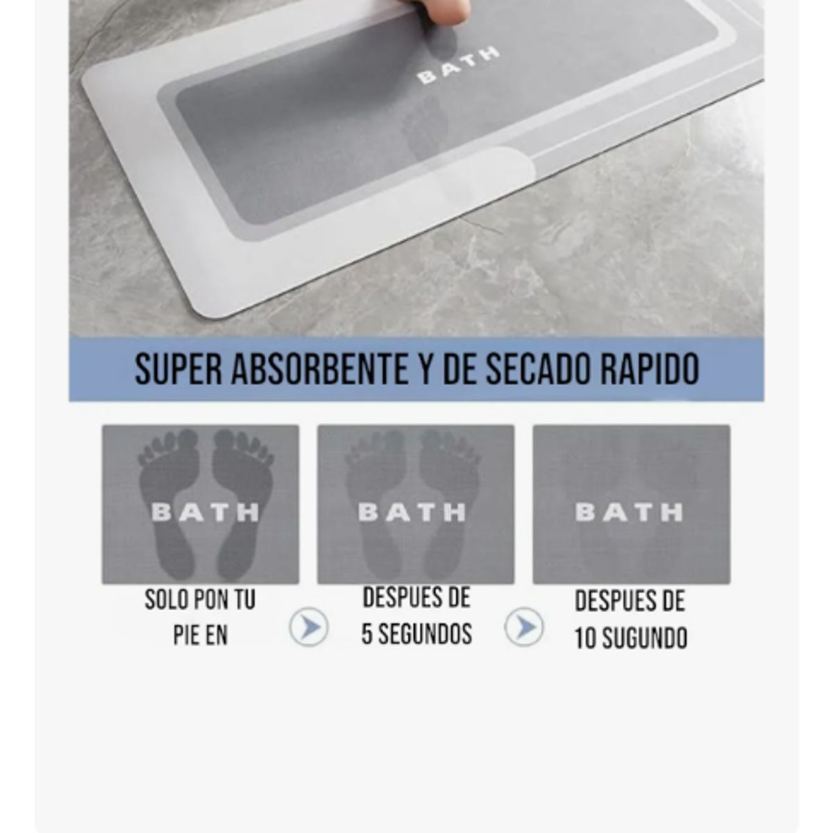 GENERICO - Set 2 Alfombra De Baño Super Absorbente