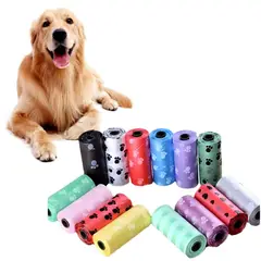 GENERICO - Pack 18 Rollos Bolsas Para Desecho Mascotas Diseño Huellas