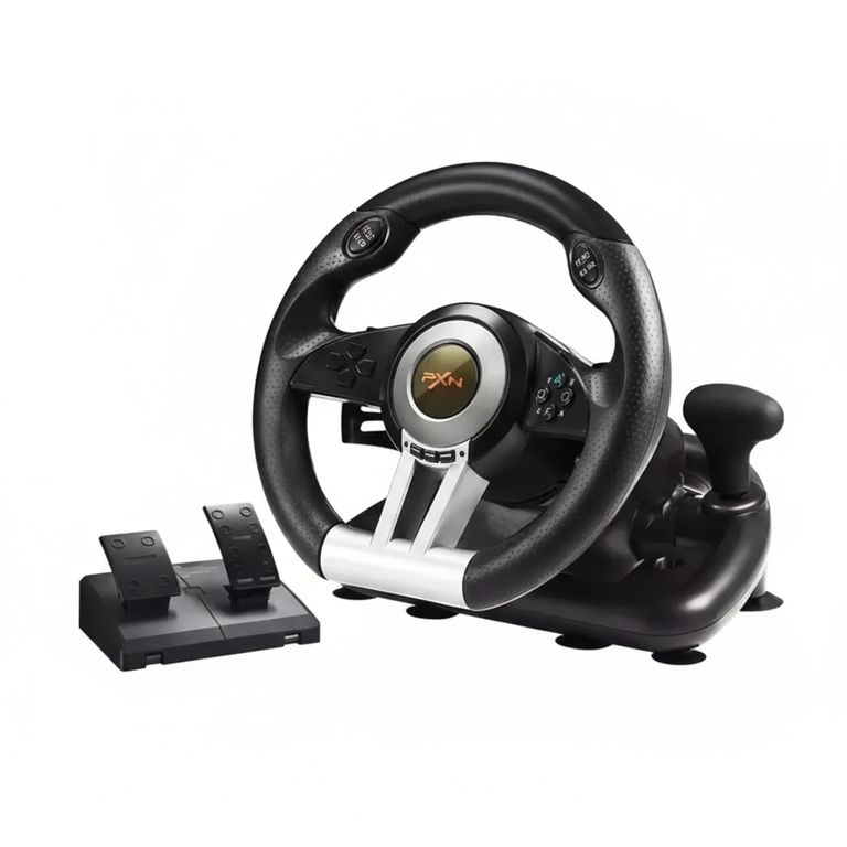 MOVI VOLANTE SIMULADOR CON PEDALES PARA PC, PS3, PS4, X-SERIES XLS, SWITCH
