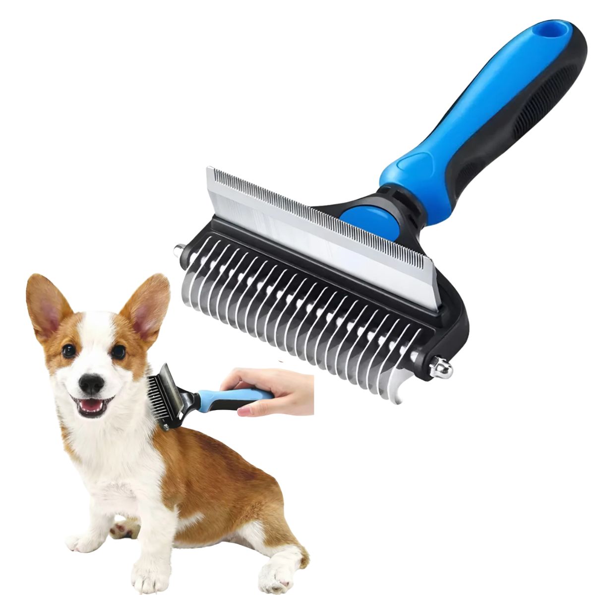 GENERICO - Peine Sacanudos Deslanador Pelo Largo Corto Perro Gato