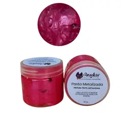 GENERICO - Pasta Textil Metalica Fucsia 60 Grs. Anukis