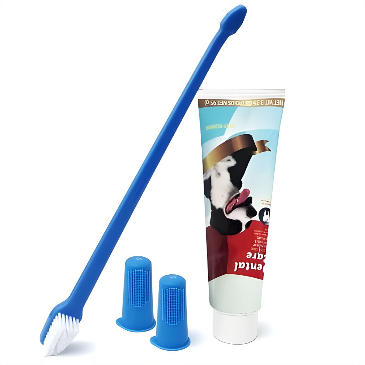 GENERICO - Kit Dental Para Mascotas Pasta De Dientes Y 3 Cepillos