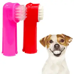 GENERICO - Set 2 Cepillos De Dientes Dedo Para Perros Y Gatos