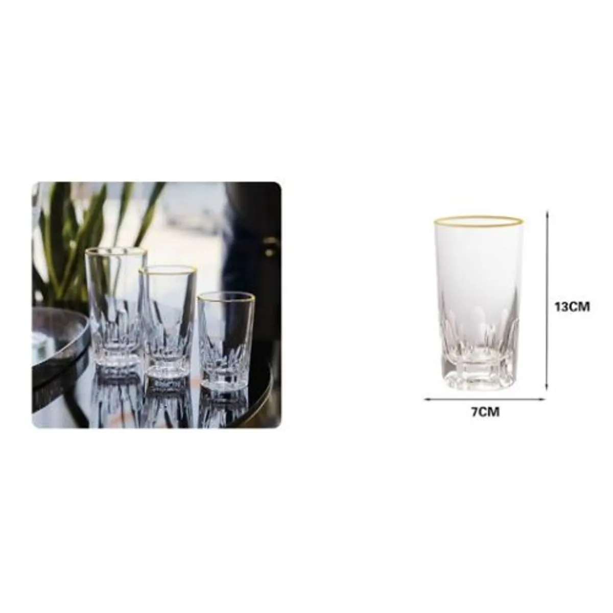 GENERICO - CONJUNTO-VASO DE VIDRIO 285ML