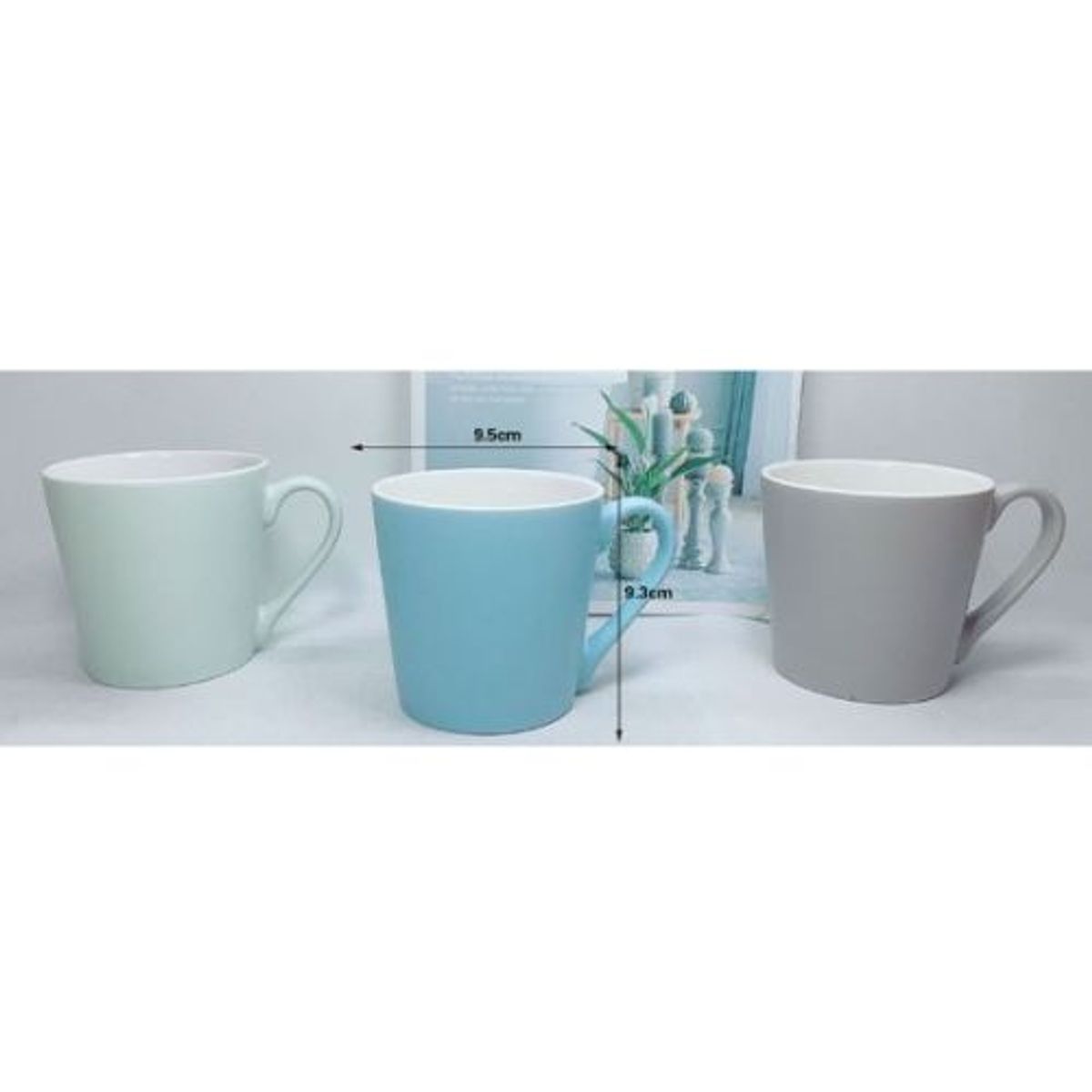 GENERICO - TAZAS DE CERAMICA 390ML COLORES SURTIDOS