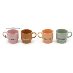 GENERICO - TAZA DE CERÁMICA 250ML COLORES SURTIDOS