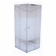 CONDOR - Cabina ducha cuadrada cromo 80 cm 4 mm