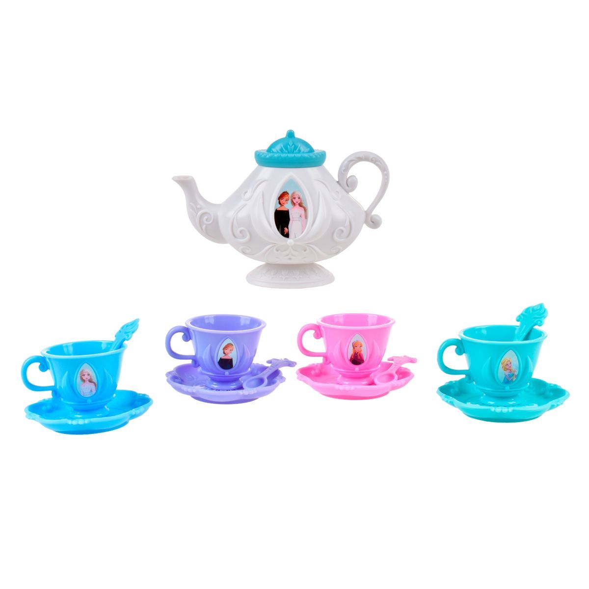 DISNEY - Mini Set De Té Con Cucharas Disney - Frozen Tetera Blanca