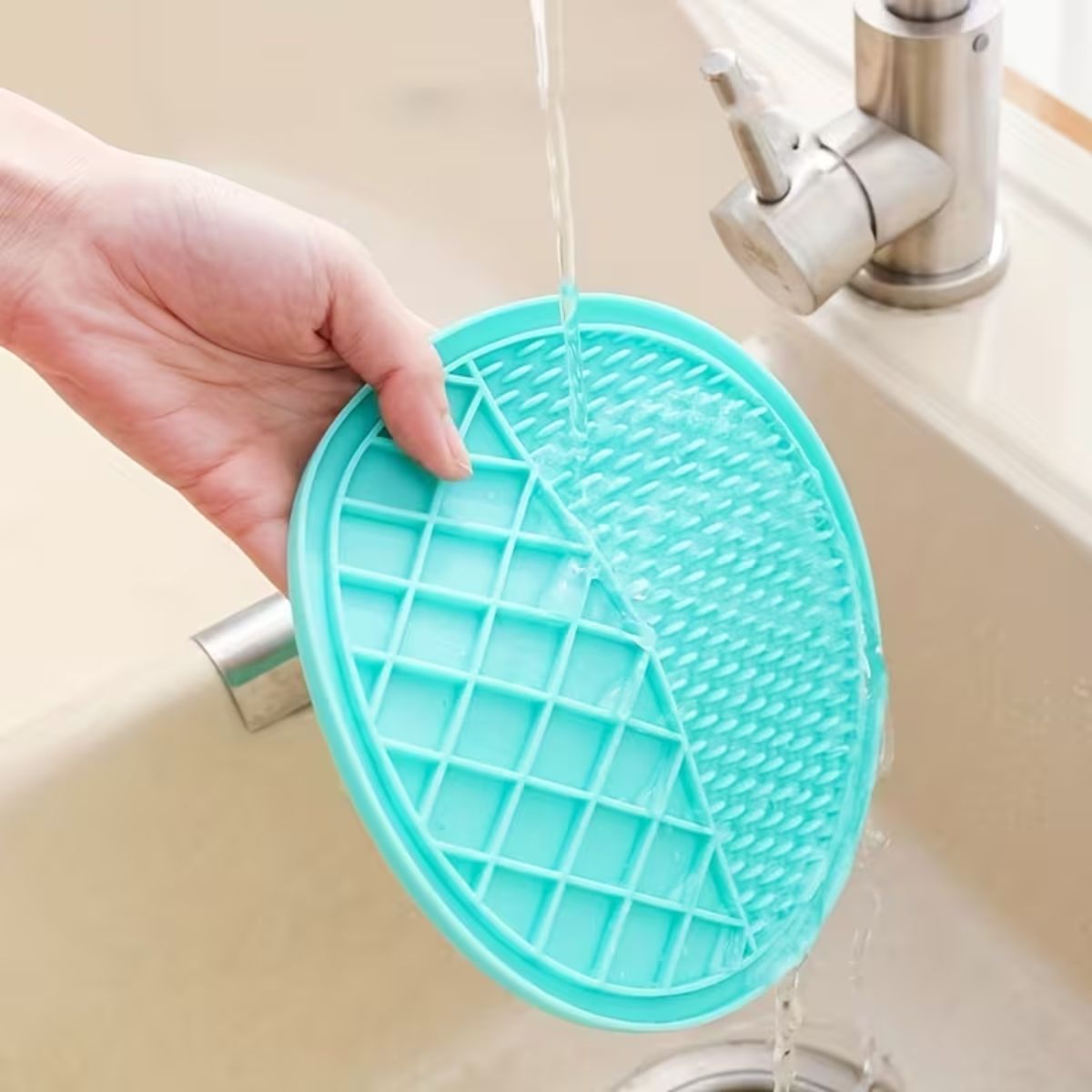 GENERICO - Plato De Silicona Lento Lick Mat Para Perros Y Gatos Celeste