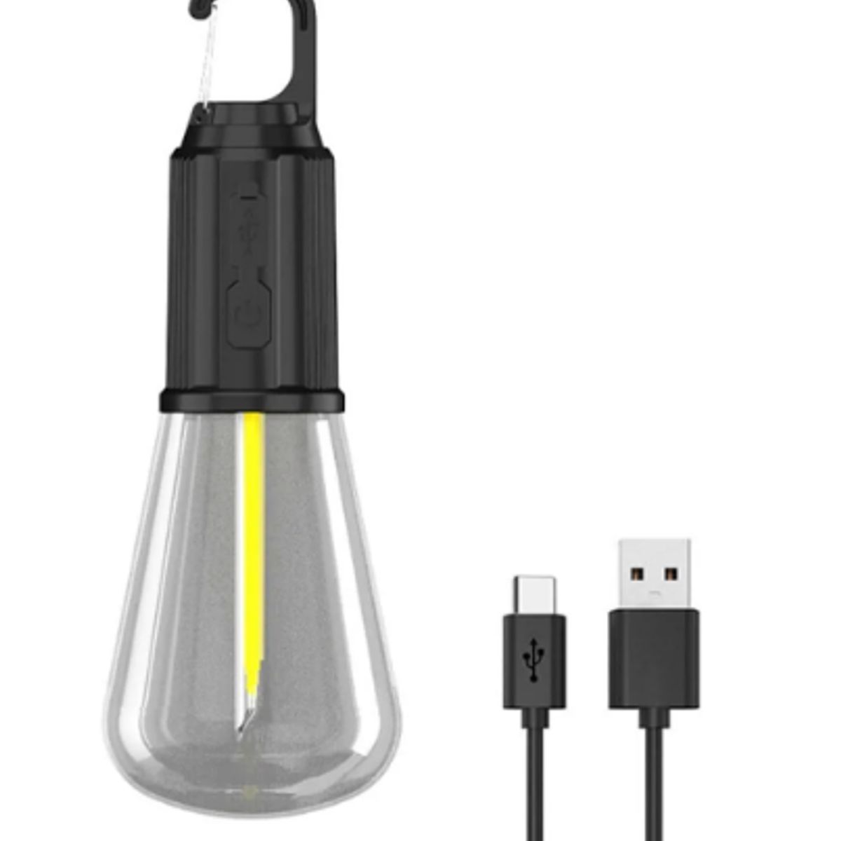 GENERICO - Ampolleta Recargable Usb Luz Cálida Camping Exterior Gancho Cálida