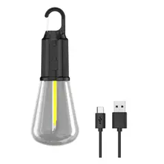 GENERICO - Ampolleta Recargable Usb Luz Cálida Camping Exterior Gancho Cálida