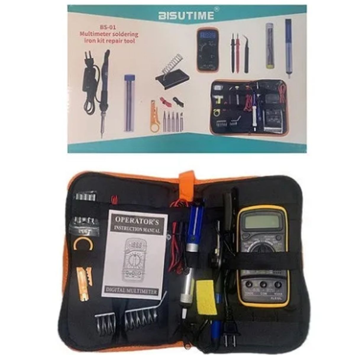 GENERICO - Kit De Soldadura Cautín 60w + Multímetro Digital