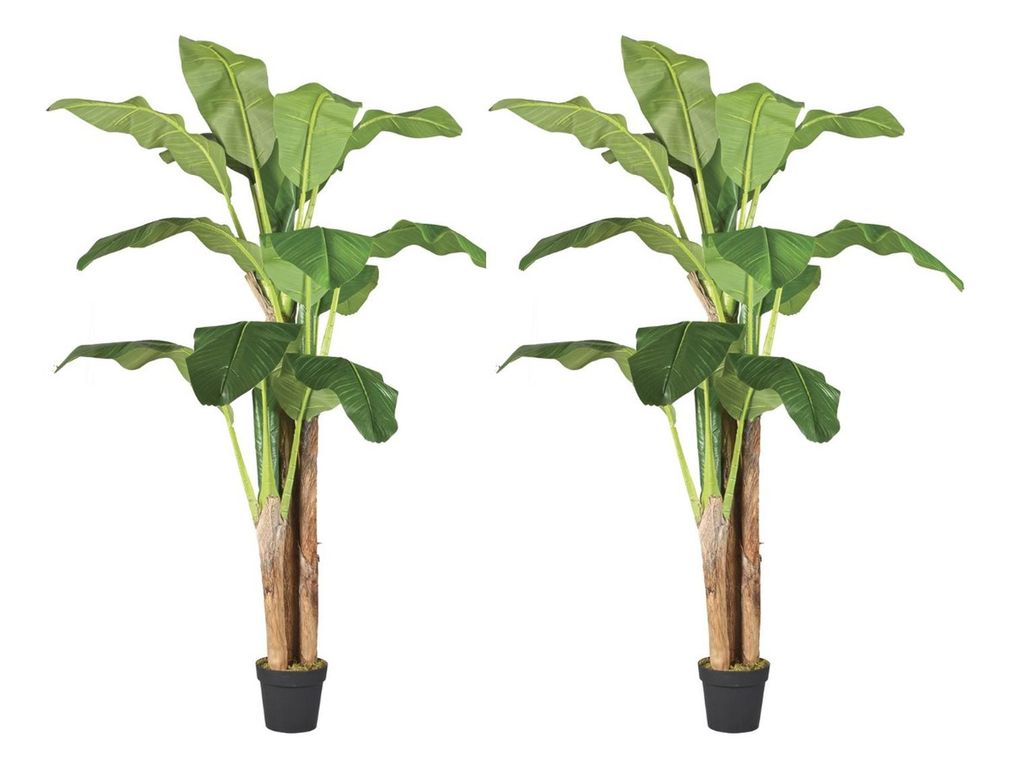 Planta Artificial Decorativa Arbol Grande Pack Banano 180cm Verde