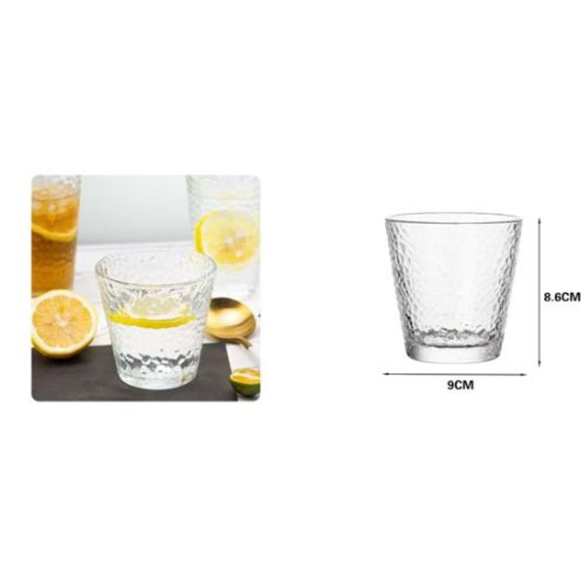 GENERICO - CONJUNTO DE VASOS DE VIDRIO 300ML