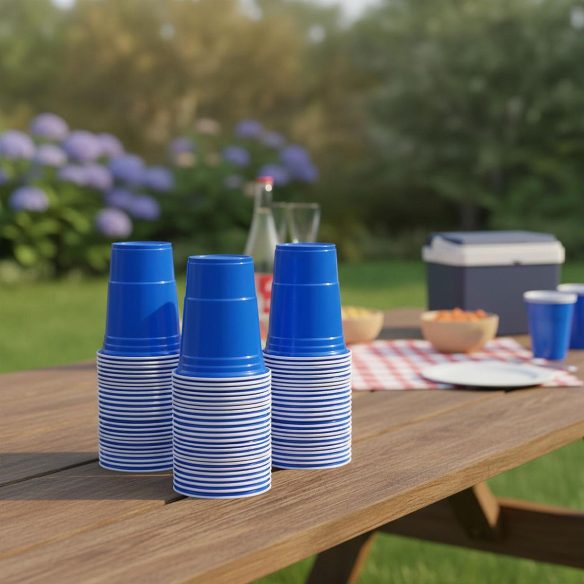 JAGIMA - Vaso Plastico Azul Desechable Fiesta 450 Ml X 50 Uds Azul