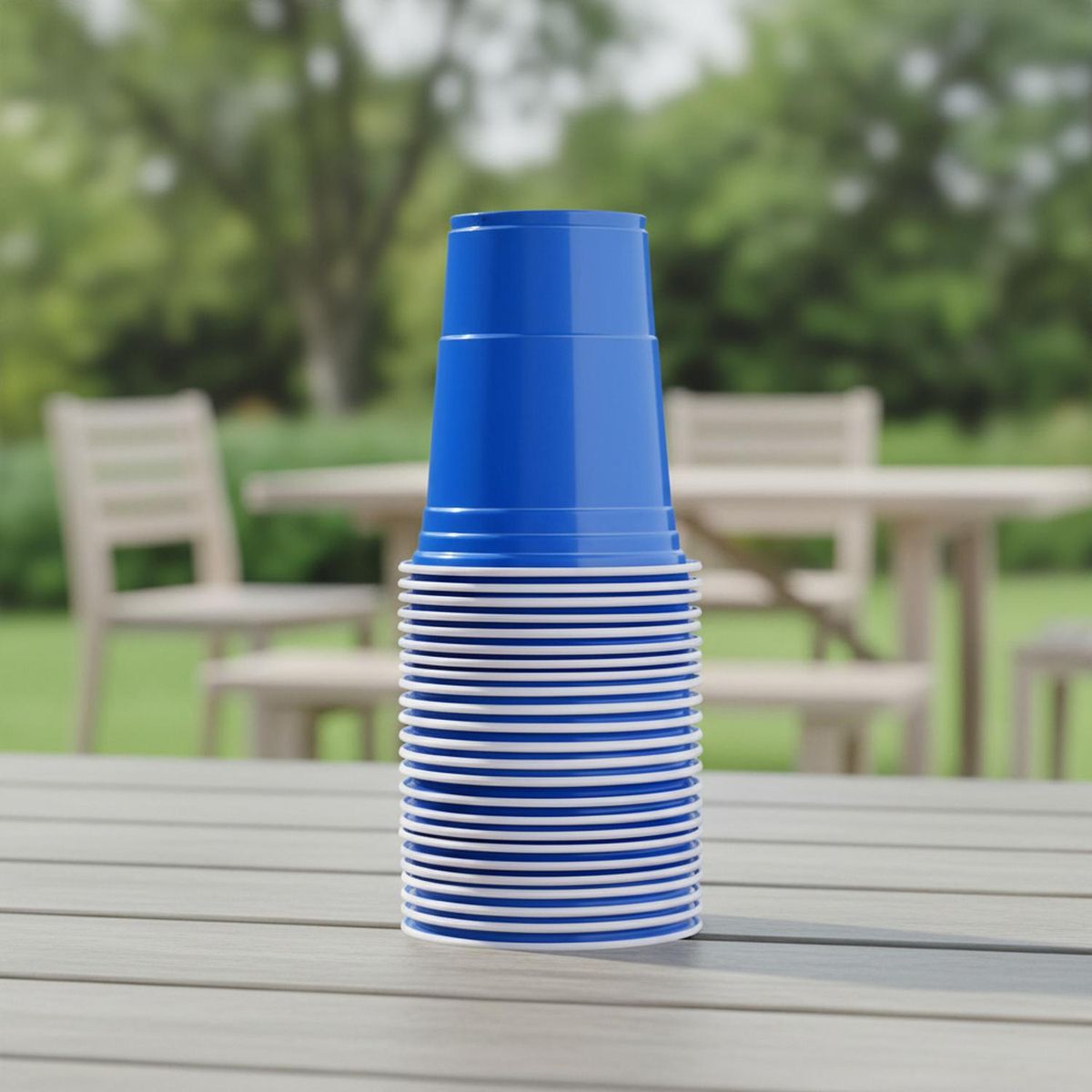 JAGIMA - Vaso Plastico Azul Desechable Fiesta 450 Ml X 50 Uds Azul