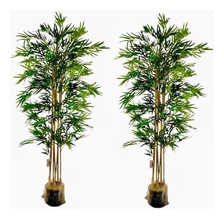 Planta Artificial Decorativa Arbol Grande Pack Bamboo 150cm Verde