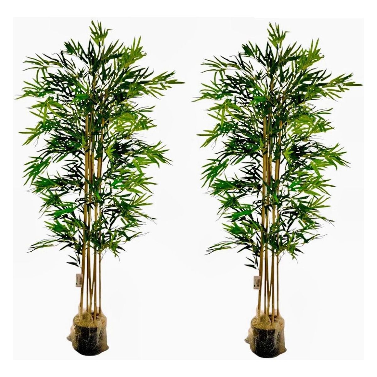 ARBUSTO REAL - Planta Artificial Decorativa Arbol Grande Pack Bamboo 150cm Verde
