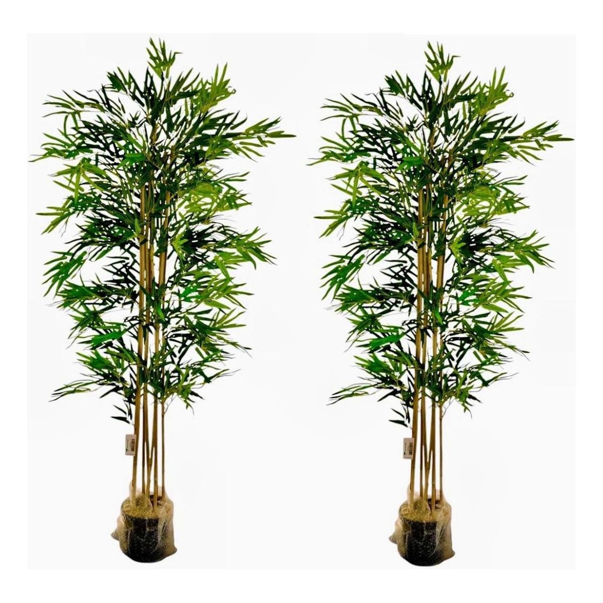 ARBUSTO REAL - Planta Artificial Decorativa Arbol Grande Pack Bamboo 150cm Verde