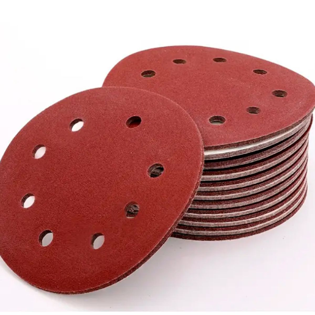 GENERICO - Set 100 Lijas 120 Velcro 125mm 8 Orificios