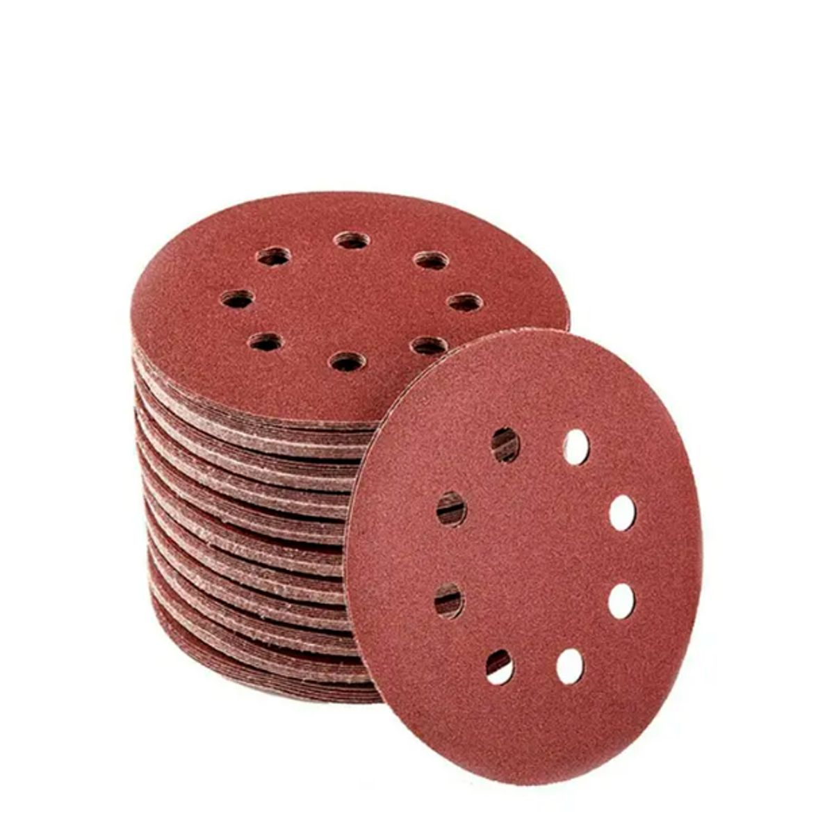 GENERICO - Set 100 Lijas 180 Velcro 125mm 8 Orificios Pro