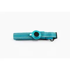 GENERICO - Collar de Perro con Soporte para Localizador GPS - Azul Petróleo XL