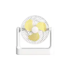 GENERICO - Ventilador Portátil Recargable 6" Silencioso 3 Velocidades Plegable USB