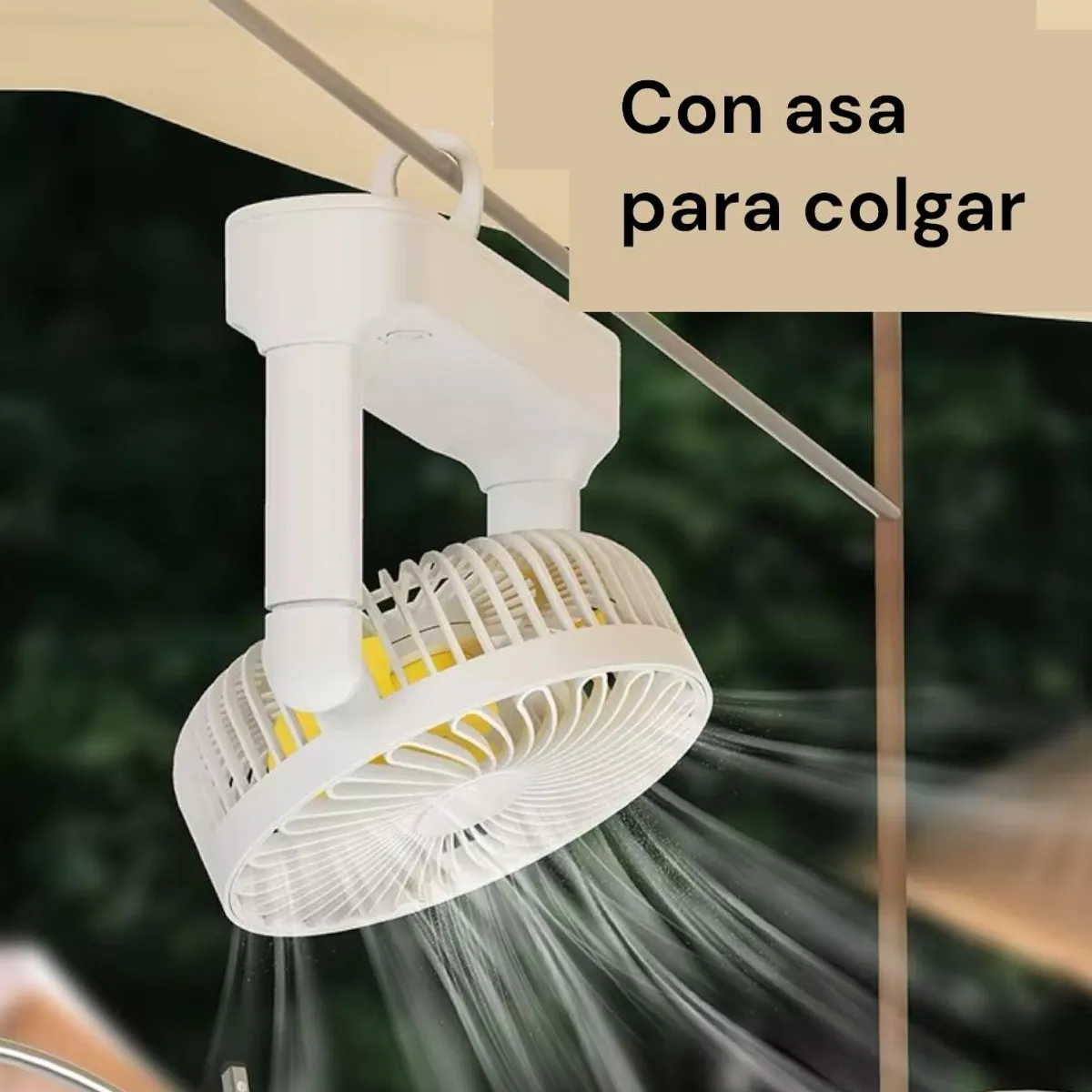 GENERICO - Ventilador Portátil Recargable 6" Silencioso 3 Velocidades Plegable USB