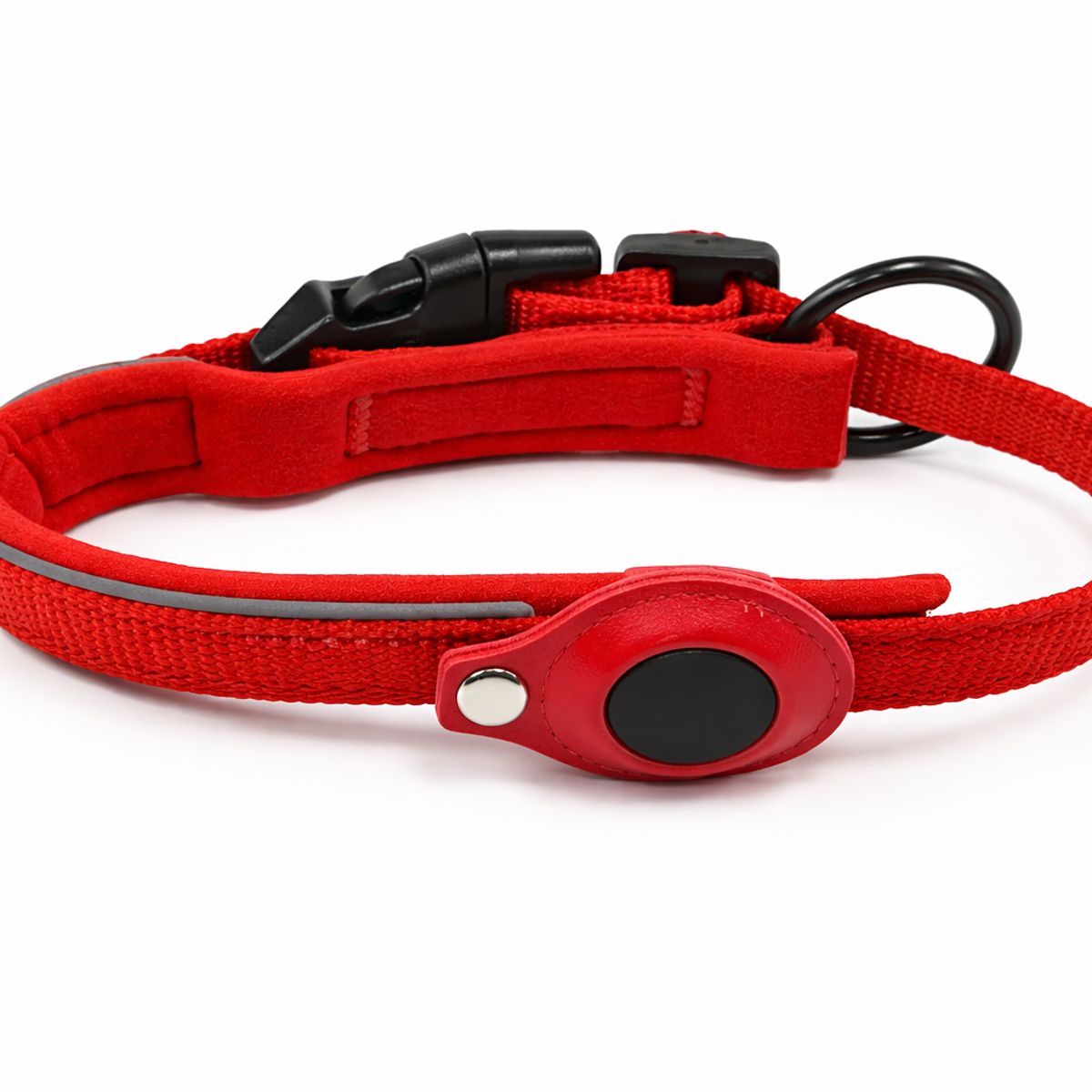 GENERICO - Collar de Perro con Soporte para Localizador GPS - Rojo S