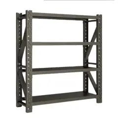 GENERICO - Estanteria Rack Metalico 200x50x200 Cm. NEGRO