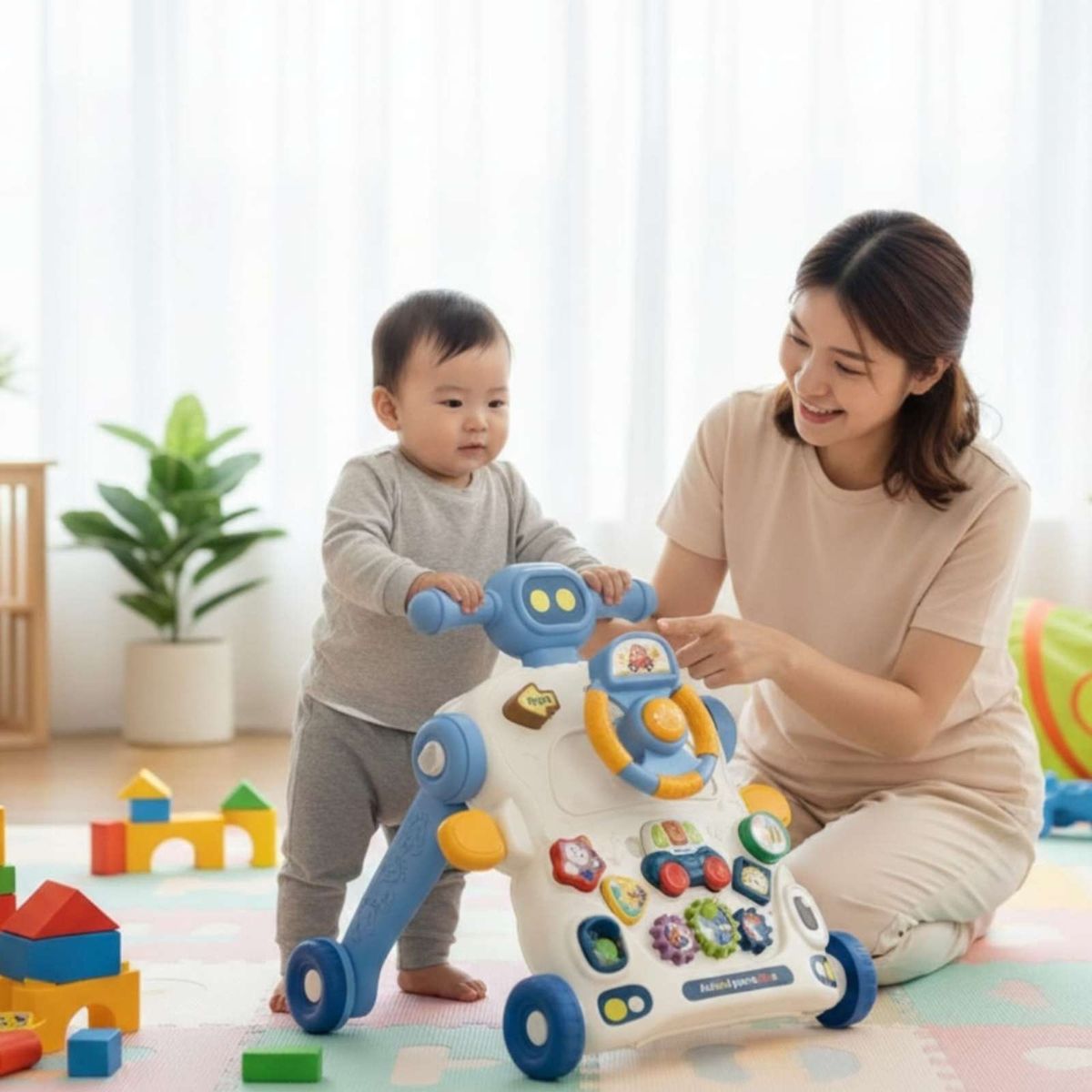 GENERICO - Caminador musical multifuncional 6 en 1