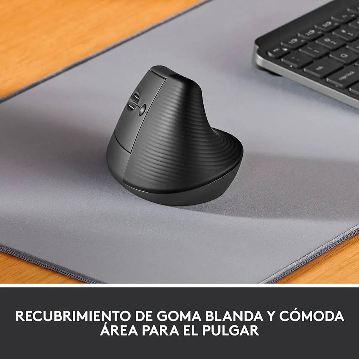 LOGITECH - Mouse Ergonómico Inalámbrico Logitech Lift Vertical Óptico 4000DPI 6 Btn Grafito