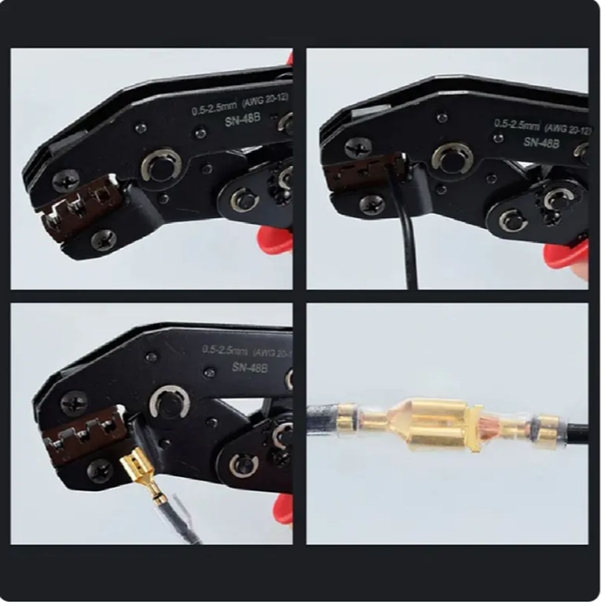 GENERICO - Set Terminales Cable 450 Piezas Con Crimpadora