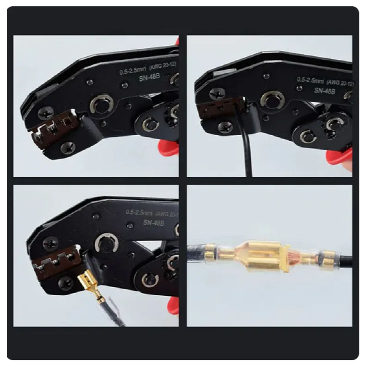 GENERICO - Set Terminales Cable 450 Piezas Con Crimpadora