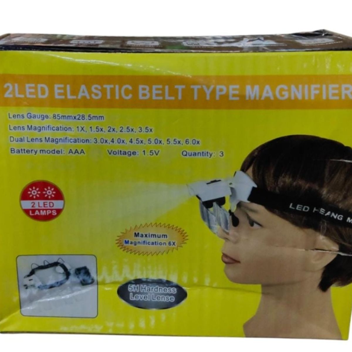 GENERICO - Lupa frontal profesional con 2 luces LED y 4 lentes MG81001a
