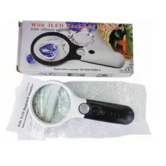 GENERICO - Lupa De Mano Con 3 Luces Led Aumento