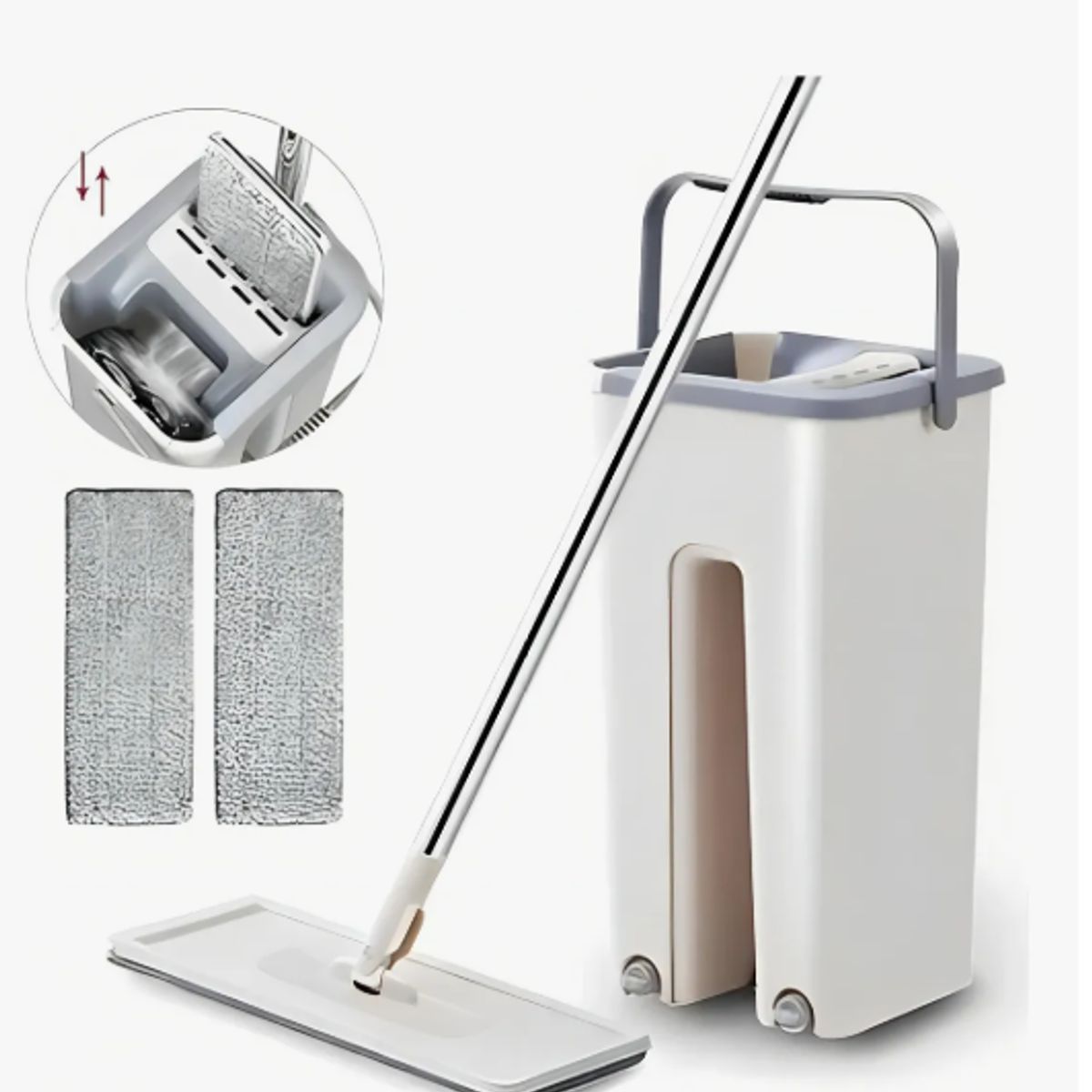GENERICO - Trapeador Escurridor  Rotativa Con Repuesto - Beige