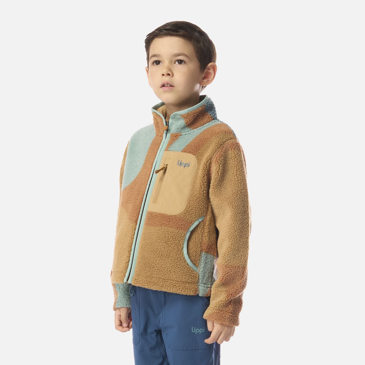 LIPPI - Polar Niño Glaciar Sherpa-Pro Jacket Print Cafe Claro Lippi