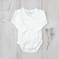WAWA BABY DESIGN - Body Básico Picot Celeste Algodón Pima Bebé