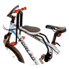 GENERICO - Silla Frontal para Bicicleta Para Niños Y Bebes 35kg Negro Negro