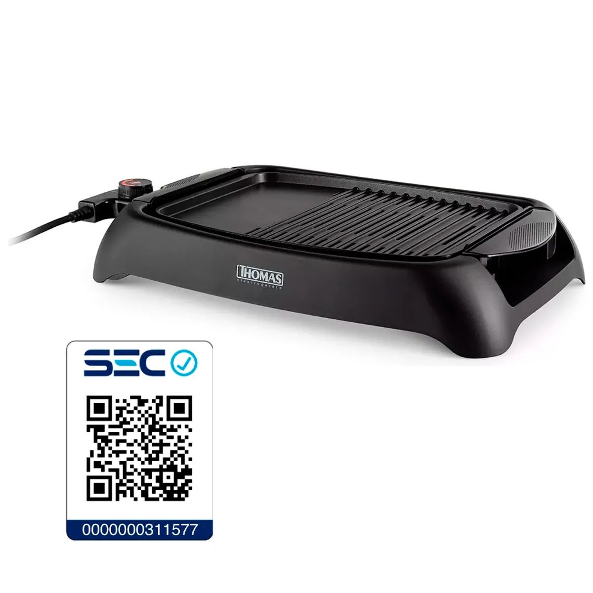 THOMAS - Parrilla Electrica Thomas Th 180 1000w Color Negro