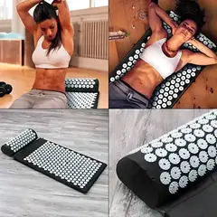 MOVI - Pack Alfombra 3 en1 Yoga + Acupuntura + Cojín Relajación natural del cuerpo